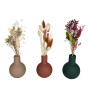 3 vases ronds sans fleurs - 3 coloris de vases