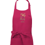 Tablier Fleur Perchée Bordeaux