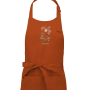 Tablier Fleur Perchée Orange
