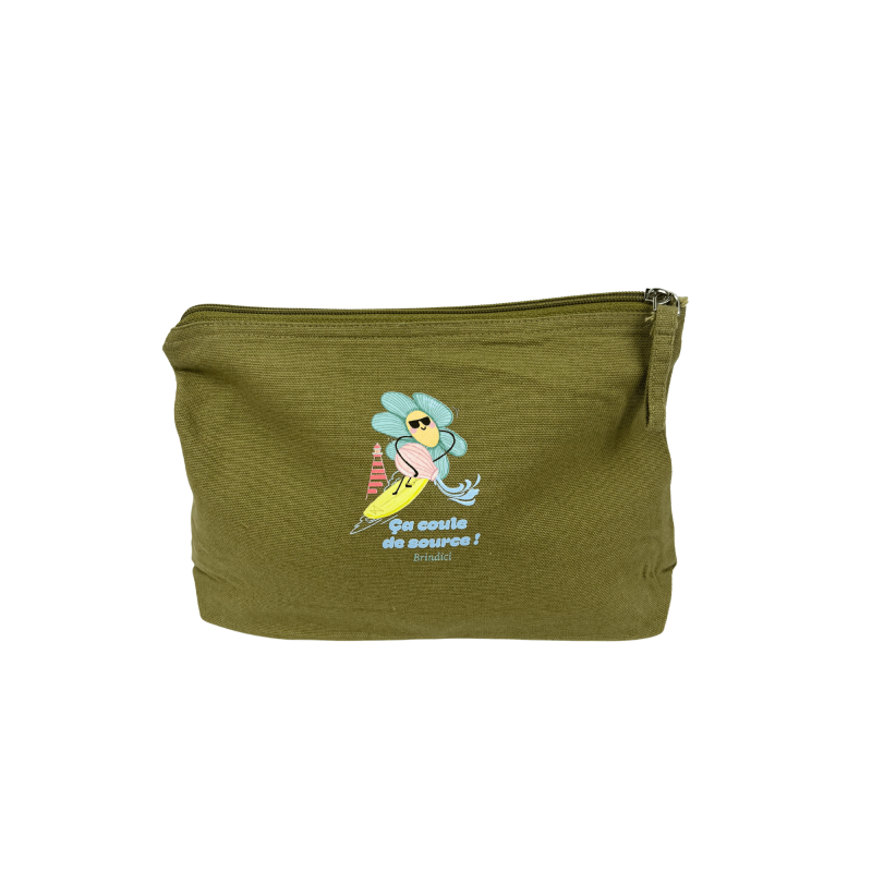 Trousse de toilette Fleur Surf Kaki