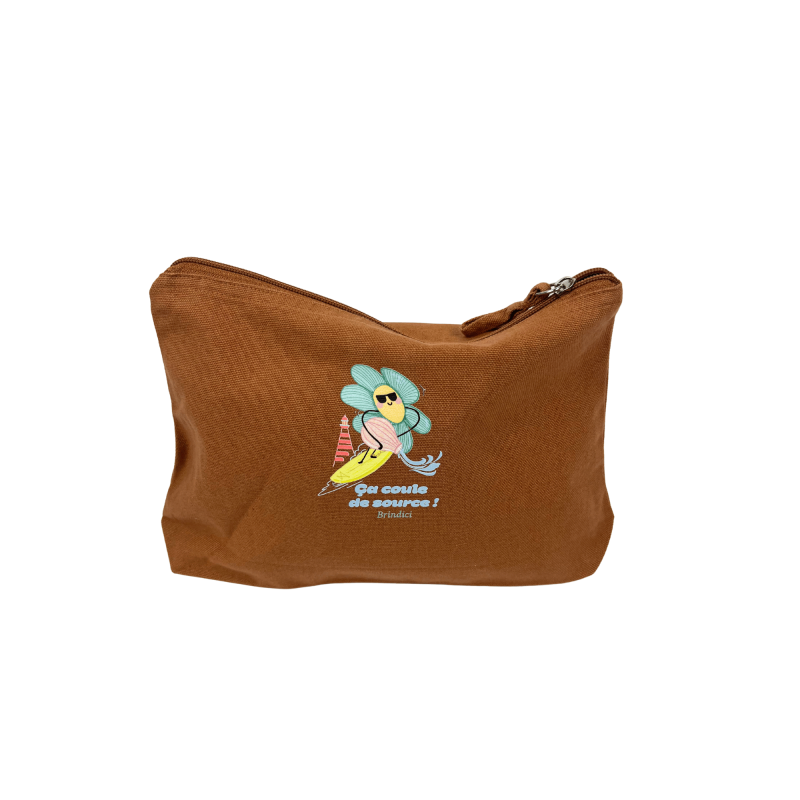 Trousse de toilette Fleur Surf Moka