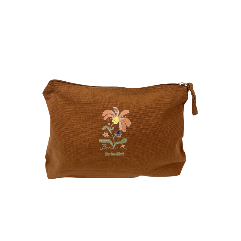 Trousse de toilette Fleur Perchée Moka